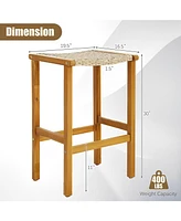 Patio Wood Bar Stools Set of 2