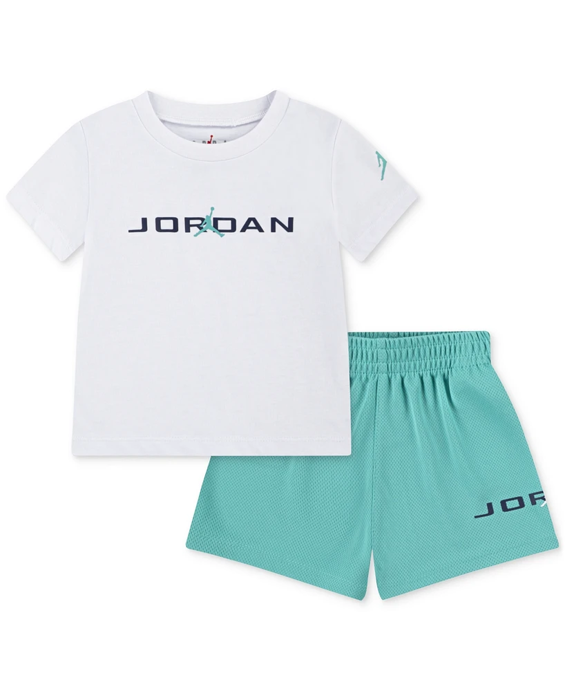 Jordan Baby Boys Baseline T-Shirt & Mesh Shorts, 2 Piece Set