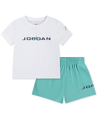 Jordan Baby Boys Baseline T-Shirt & Mesh Shorts, 2 Piece Set