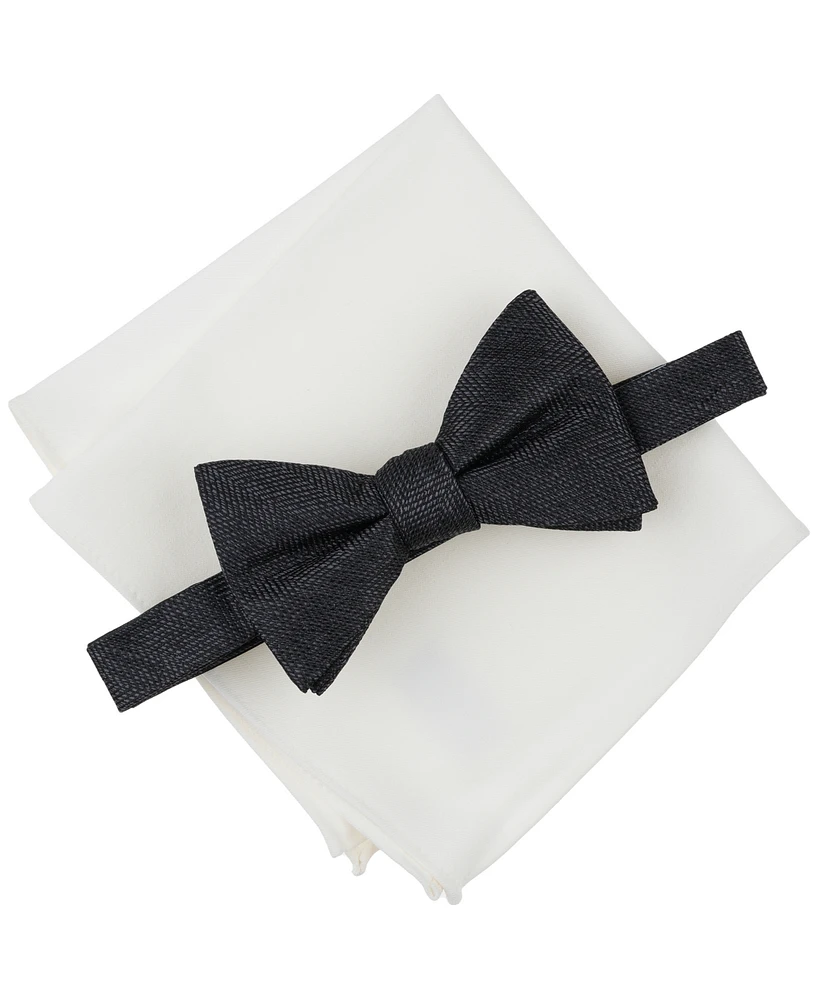 Bar Iii Men's Chevron Bow Tie & Solid Pocket Square Set, Exclusively at Macy's
