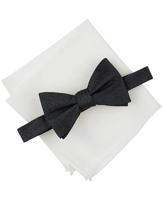 Bar Iii Men's Chevron Bow Tie & Solid Pocket Square Set, Exclusively at Macy's