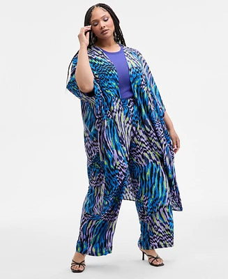 Nina Parker Trendy Plus Printed Kimono
