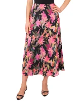 Vince Camuto Women's Floral Bias Midi Slip Skirt