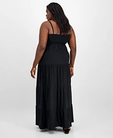 Derek Heart Trendy Plus Lace Trim Sleeveless Maxi Dress