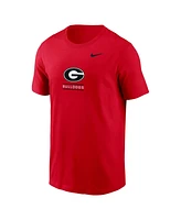 Nike Men's Red Georgia Bulldogs 2-Hit T-Shirt
