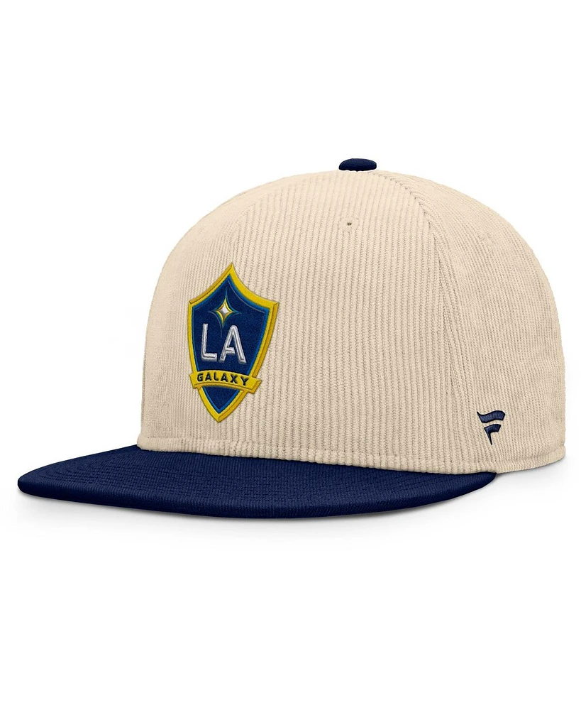 Fanatics Men's Cream La Galaxy Tempo Corduroy Snapback Hat