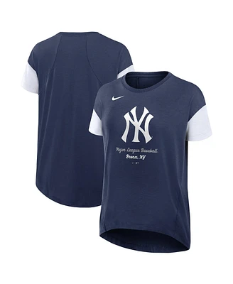 Nike Women's Navy New York Yankees Flowy Fashion T-Shirt
