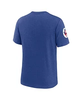 Nike Men's Heather Royal Chicago Cubs Cooperstown Collection Eras Tri-Blend T-Shirt