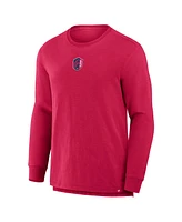 Fanatics Men's Red St. Louis City Sc Lob Attempt Stadium Slub Long Sleeve T-Shirt