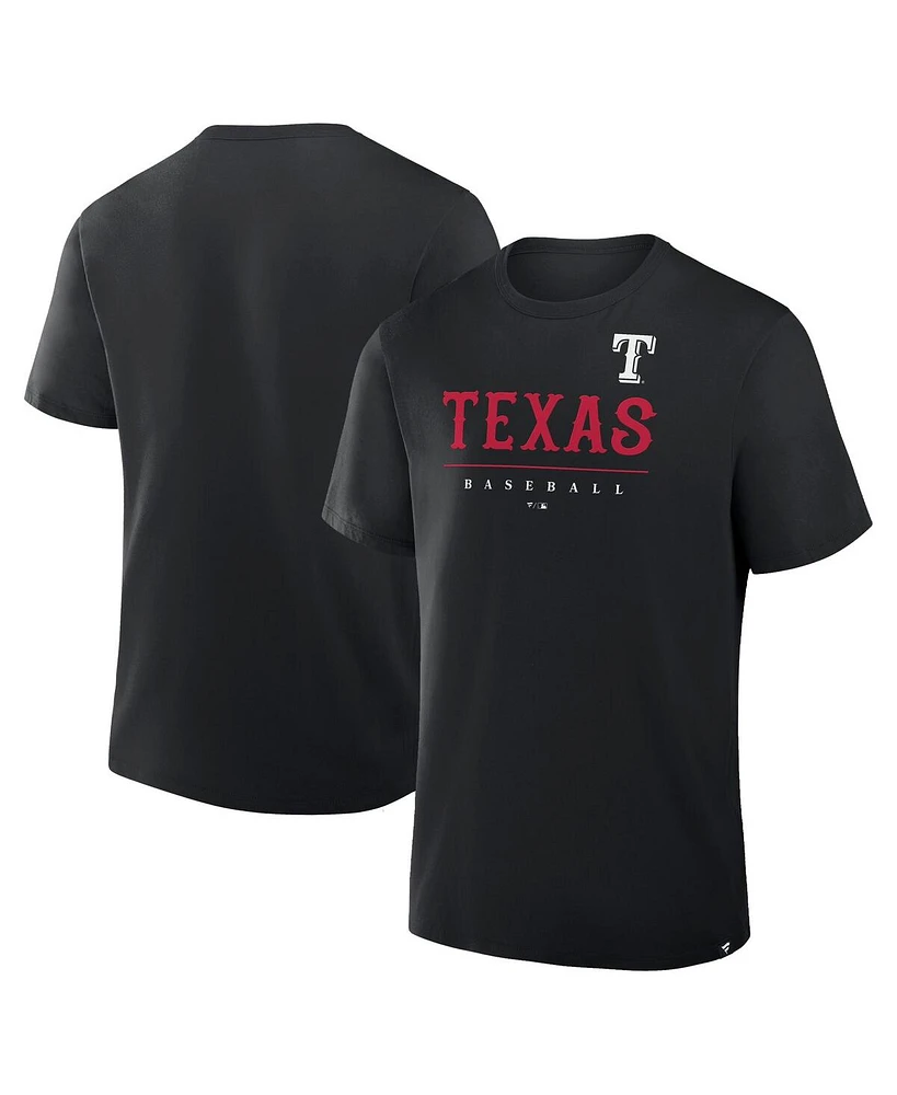 Fanatics Men's Black Texas Rangers Color Pop Legacy Clubhouse T-Shirt