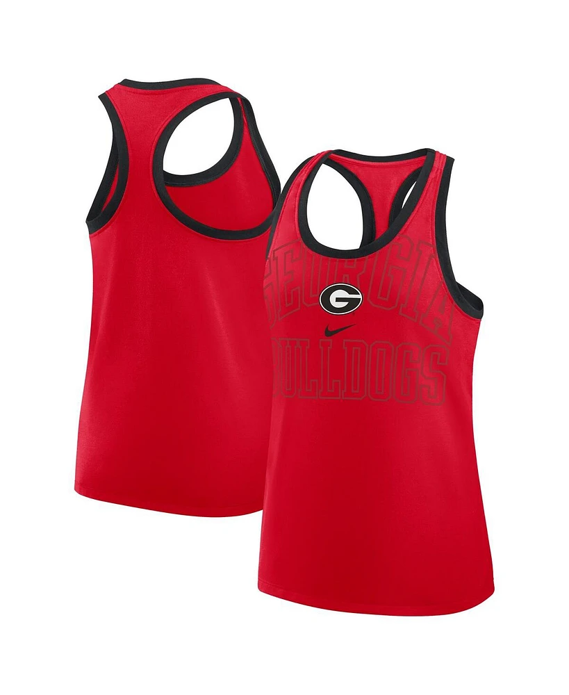Nike Women's Red Georgia Bulldogs Primetime Tri-Blend Racerback Tank Top