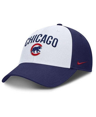 Nike Men's White/Royal Chicago Cubs Club Performance Adjustable Hat