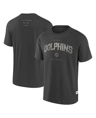 Fanatics Men's Charcoal Miami Dolphins Elements Weathered Tonal Future Ground T-Shirt