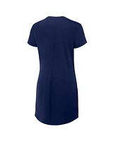 Fanatics Women's Navy Detroit Tigers Relaxed fit Drape T-Shirt Dress