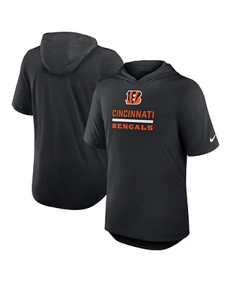 Nike Men's Black Cincinnati Bengals Lockup Tri-Blend Hoodie T-Shirt