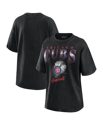 Wear By Erin Andrews Women's Charcoal Chicago Cubs Boyfriend T-Shirt