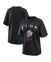 Wear By Erin Andrews Women's Charcoal Chicago Cubs Boyfriend T-Shirt
