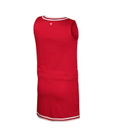 Colosseum Big Girls 2-Piece Red Wisconsin Badgers Cheerleader Top and Skirt Set