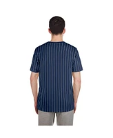 New Era Men's Navy Atlanta Braves Throwback Pinstripe T-Shirt