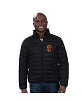 G-iii Sports by Carl Banks Men's Black San Francisco Giants Packable Neck Pillow Full-Zip Puffer Jacket