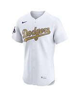 Nike Men's White Los Angeles Dodgers 2025 Gold Collection Elite Jersey