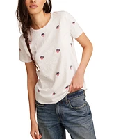 Lucky Brand Women's Cotton Embroidered Crewneck Tee