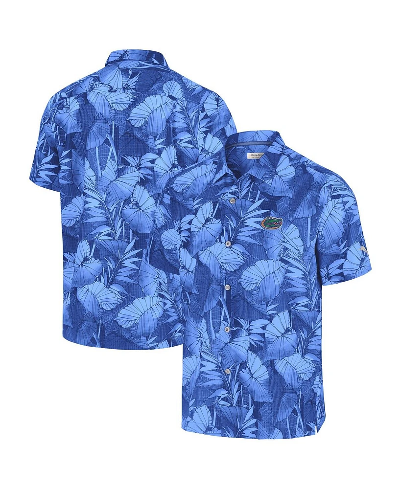 Tommy Bahama Men's Light Blue Florida Gators Coast Nuevo Fronds Camp Button-Up Shirt