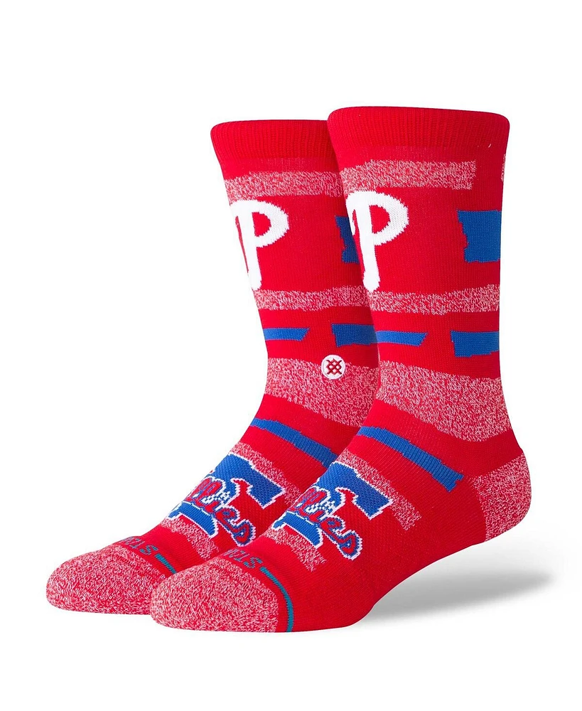 Stance Men's and Women's Philadelphia Phillies Squeeze Tri-Blend Knit Crew Socks