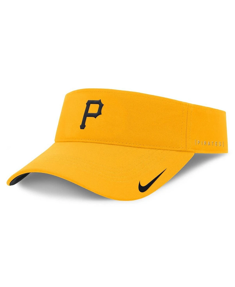 Nike Men's Gold Pittsburgh Pirates Primetime Bozz Ace Performance Adjustable Visor Hat