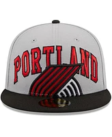 New Era Men's Gray/Black Portland Trail Blazers Tip-Off Two-Tone 59FIFTY Fitted Hat
