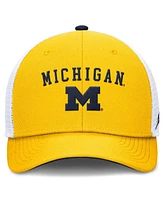 Jordan Men's Maize/White Michigan Wolverines Rise Adjustable Trucker Hat