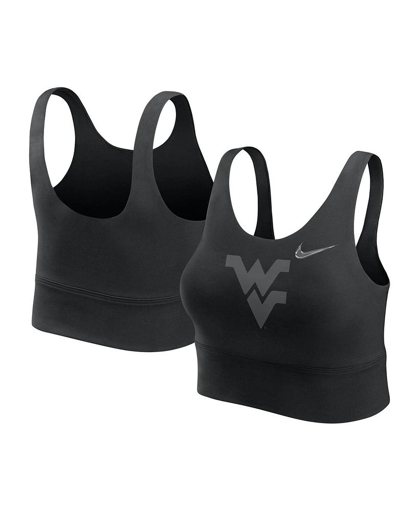 Nike Women's Black West Virginia Mountaineers Performance Longline Sports Bra