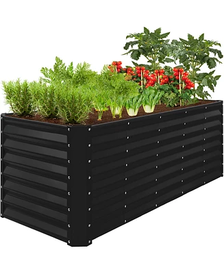 Best Choice Products 8x2x2ft Outdoor Metal Raised Garden Bed, Planter Box for Vegetables