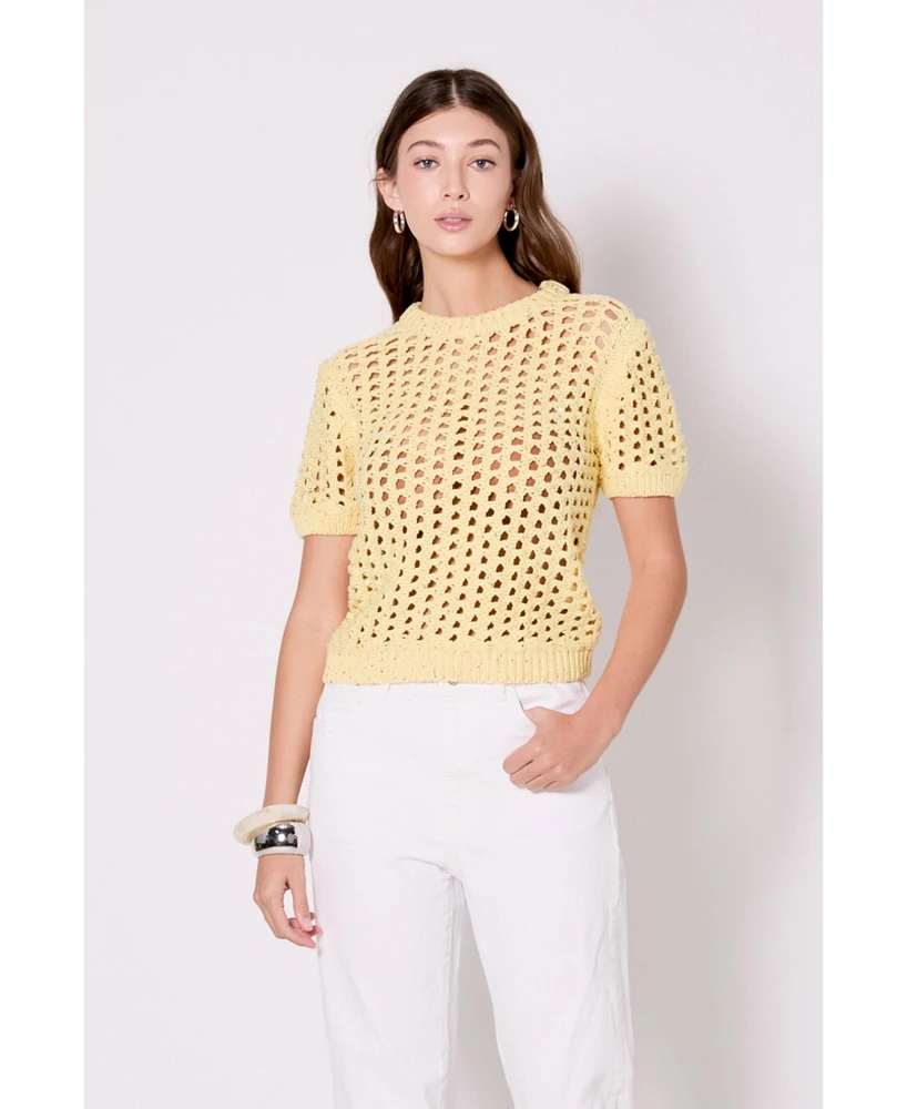 endless rose Women's Sequins Knit Top