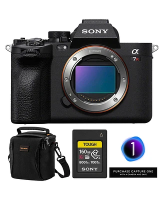 Sony Alpha a7R V Mirrorless Camera, Bundle with 160GB Memory Card, Capture One Pro Software and Shoulder Bag