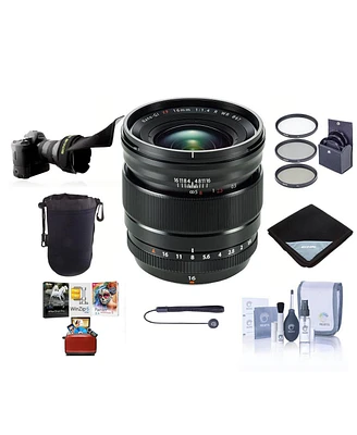 Fujifilm Xf 16-55mm f/2.8 R Lm Wr Lens, Bundle with ProOptic 77mm Filter Kit, Flex Lens shade, Lens Wrap, Cleaning Kit, Lens Case, Lens Cap Tether, Ma