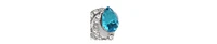 Sohi Women's Silver-Plated Stone Stud Earrings