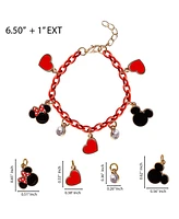 Disney Minnie Mouse Charm Bracelet - Heart & Icon Design