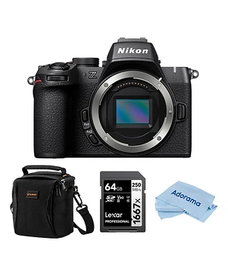 Nikon Z50II Mirrorless Camera, Bundle with 64GB Memory Card and Shoulder Bag