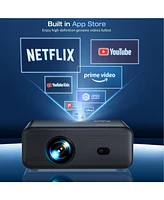 Artsea Smart Projector with WiFi and Bluetooth,Tripod Including,2025 Upgrade Android Tv Os,4K Support Native 1080P,Keystone Correction,Compatible