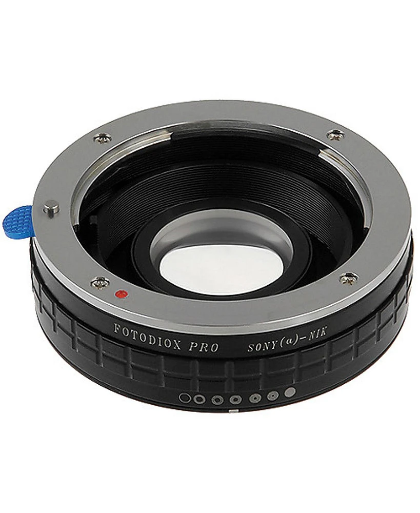 Fotodiox Lens Mount Adapter with 1.4x Multi-Coated Focus Correction Lens for Sony A Lens to Nikon F Mount Camera