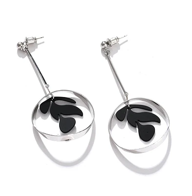 Sohi Women's Textured Drop Earrings