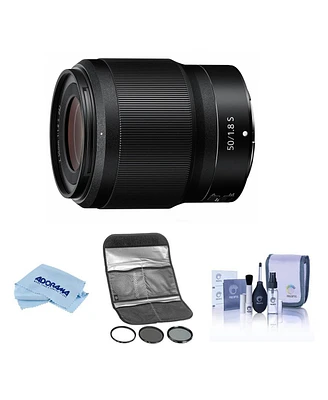 Nikon Nikkor Z 50mm f/1.8 S Lens, Bundle with Hoya 62mm Digital Filter Kit Ii, Cleaning Kit, Cleaning Cloth