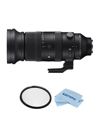 Sigma 60-600mm f/4.5-6.3 Dg Dn Os Sports Lens for Sony E Bundle with 105mm Uv Filter, Microfiber Cleaning Cloth
