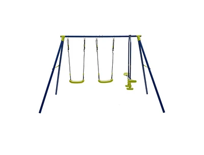 440 Pounds Kids Swing Set with Two Swings and One Glider