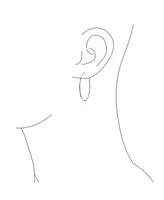 Bling Jewelry Thin Minimalist Hoop Huggie Earrings Sterling Silver Various Sizes