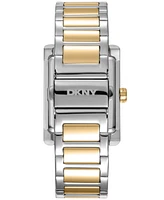 Dkny Women's Westside Maxi White Dial Gold Two-Tone Stainless Steel Bracelet Watch 31x41mm