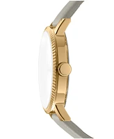 Dkny Women's Soho Maxi Brown Leather Strap Watch, 40mm
