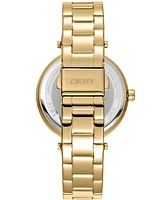 Dkny Women's Essential Logo Gold-Tone Stainless Steel Bracelet Watch, 38mm