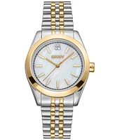 Dkny Women's Nolita Midi White Mop Dial Gold-Two-Tone Stainless Steel Bracelet Watch 32mm